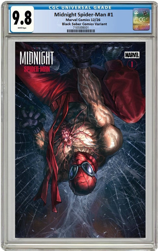 MIDNIGHT SPIDER-MAN #1 ALAN QUAH VARIANT LIMITED TO 800 COPIES CGC 9.8 PREORDER