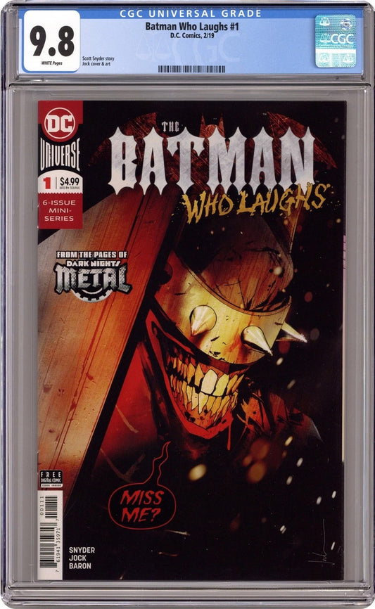 BATMAN WHO LAUGHS #1 SCOTT SNYDER/JOCK - 1ST PRINT CGC 9.8 PREORDER