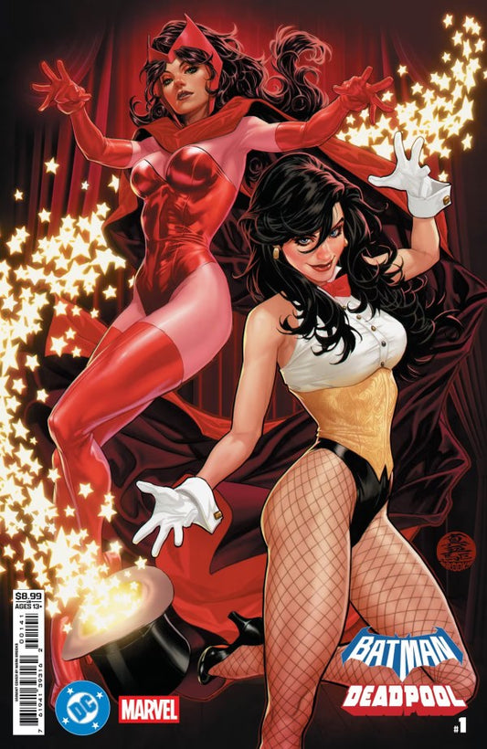 19/11/2025 DC MARVEL BATMAN DEADPOOL #1 CVR D MARK BROOKS ZATANNA SCARLET WITCH CARD STOCK VARIANT