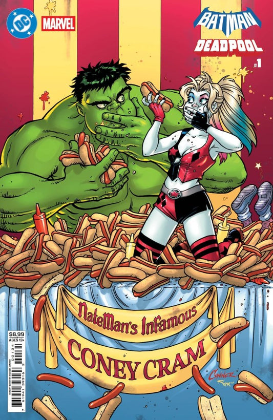 19/11/2025 DC MARVEL BATMAN DEADPOOL #1 CVR F AMANDA CONNER HARLEY QUINN HULK CARD STOCK VARIANT