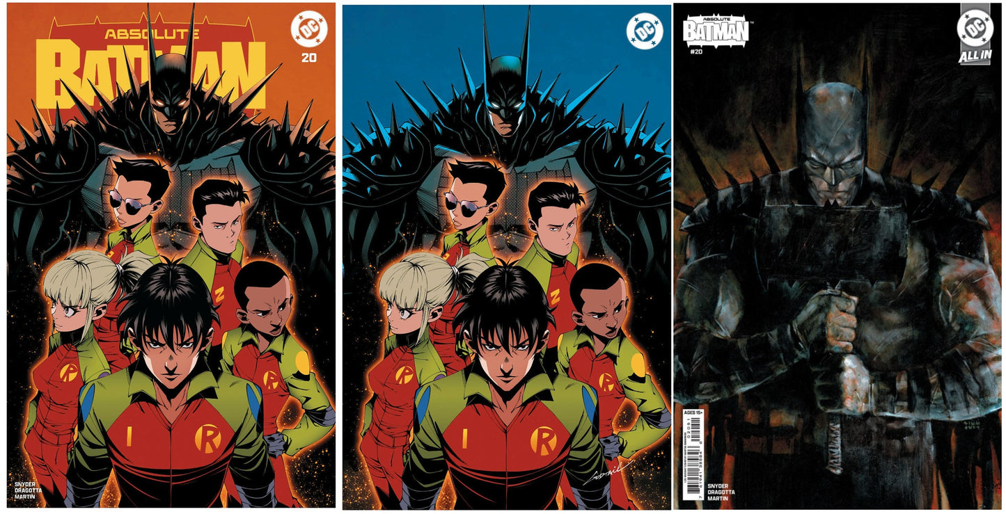 ABSOLUTE BATMAN #20 GODTAIL 'ROBINS' TRADE/VIRGIN VARIANT SET LIMITED TO 750 SETS + 1:25 VARIANT