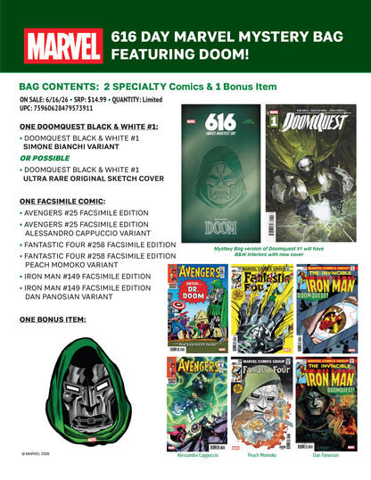 16/06/2026 616 DAY MARVEL MYSTERY BAG FEATURING DOOM