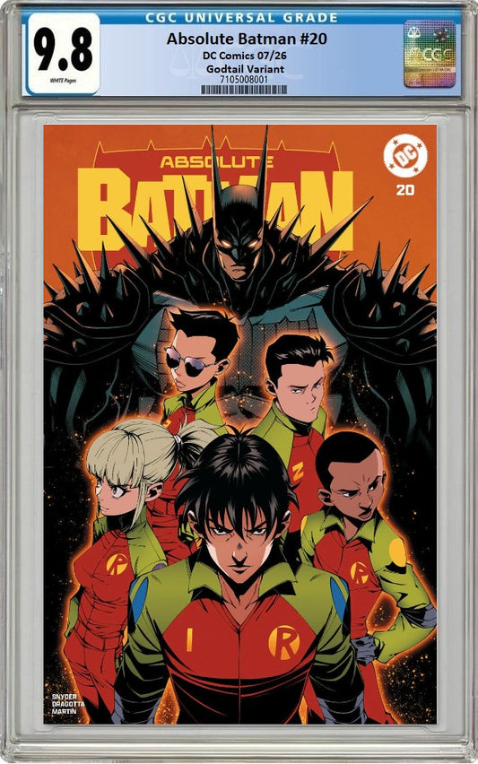 ABSOLUTE BATMAN #20 GODTAIL 'ROBINS' TRADE DRESS VARIANT LIMITED TO 1000 COPIES CGC 9.8 PREORDER