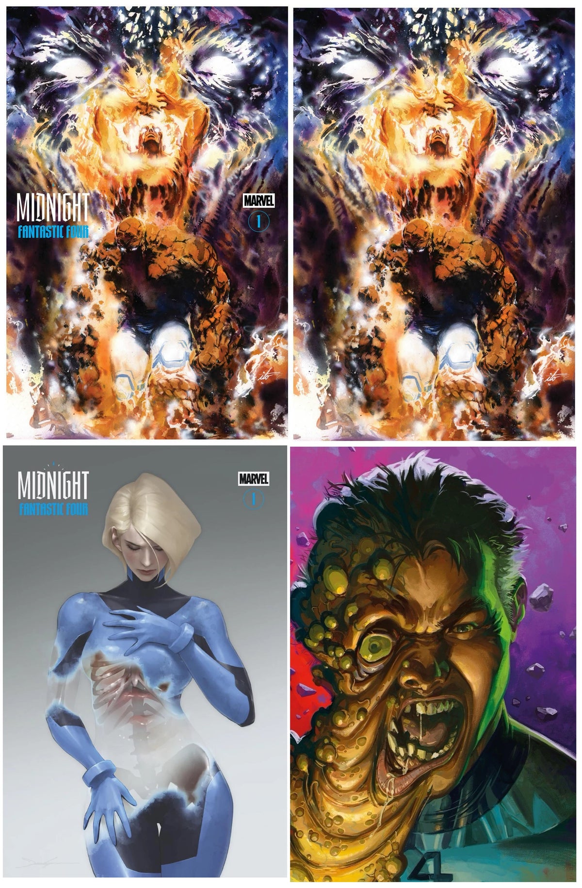 MIDNIGHT FANTASTIC FOUR #1 ITO NYCC 2026 TRADE/VIRGIN VARIANT SET LIMITED TO 800 SETS + 1:25 & 1:50 VARIANTS