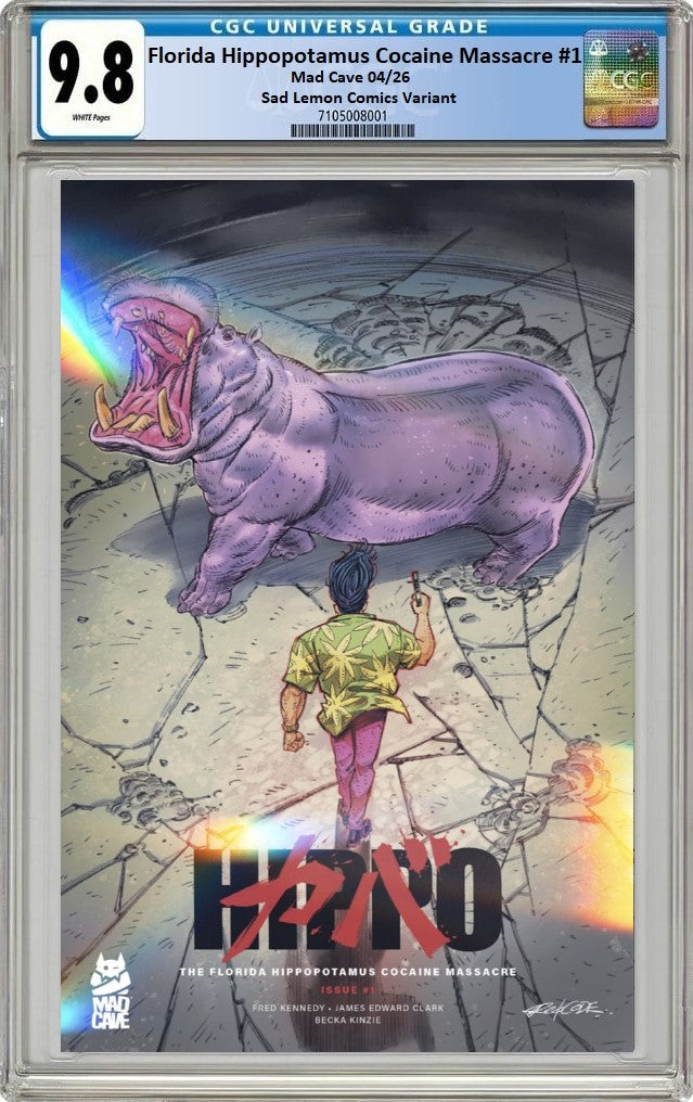 FLORIDA HIPPOPOTAMUS COCAINE MASSACRE #1 REDCODE AKIRA HOMAGE FOIL VARIANT LIMITED TO 100 COPIES CGC 9.8 PREORDER