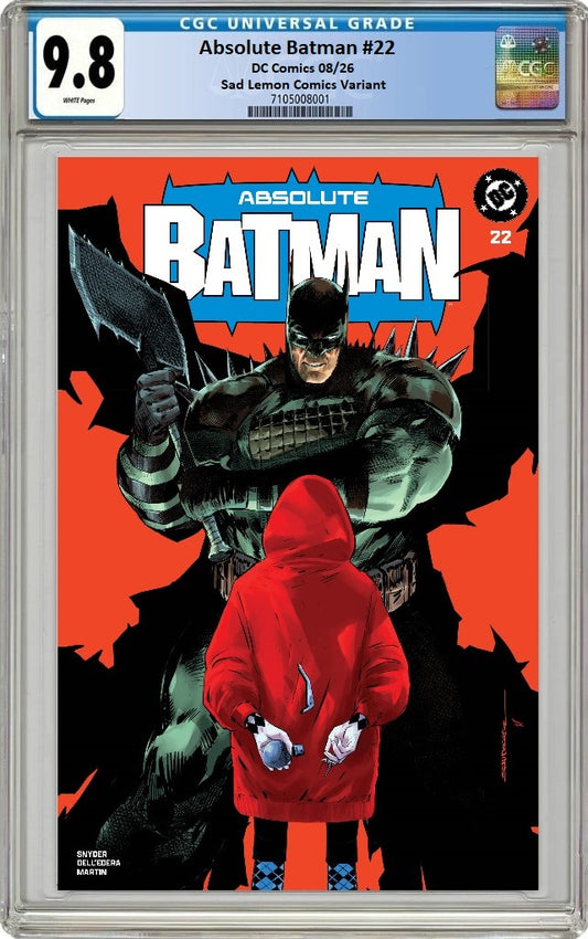 ABSOLUTE BATMAN #22 RAFA SANDOVAL TRADE DRESS VARIANT LIMITED TO 750 COPIES CGC 9.8 PREORDER