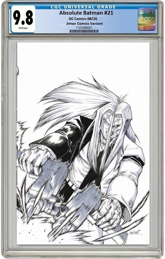 ABSOLUTE BATMAN #21 MARIO FACCILO WRAPAROUND SKETCH VIRGIN VARIANT LIMITED TO 1000 COPIES CGC 9.8 PREORDER