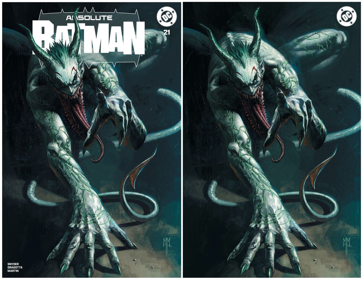 ABSOLUTE BATMAN #21 MARCO MASTRAZZO TRADE/VIRGIN GITD VARIANT SET LIMITED TO 1500 SETS