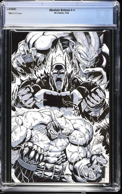 ABSOLUTE BATMAN #21 MARIO FACCILO WRAPAROUND SKETCH VIRGIN VARIANT LIMITED TO 1000 COPIES CGC 9.8 PREORDER