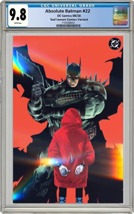 ABSOLUTE BATMAN #22 RAFA SANDOVAL VIRGIN FOIL VARIANT LIMITED TO 500 COPIES CGC 9.8 PREORDER