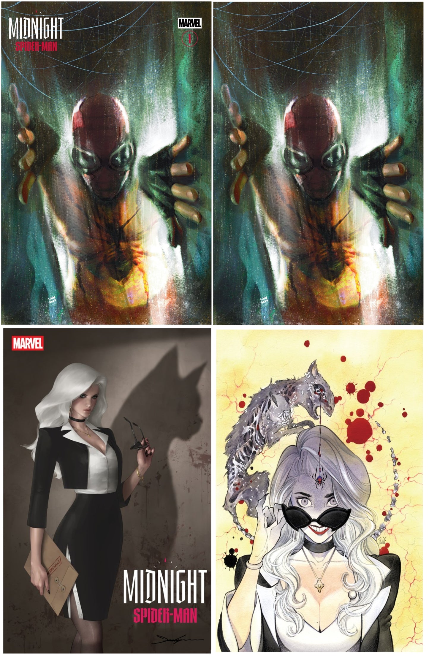 MIDNIGHT SPIDER-MAN #1 MARTIN SIMMONDS NYCC 2026 TRADE/VIRGIN VARIANT SET LIMITED TO 800 SETS + 1:25 & 1:50 VARIANTS