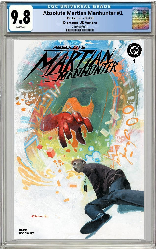 ABSOLUTE MARTIAN MANHUNTER #1 FABRIZIO DE TOMMASO UK EXCLUSIVE TRADE DRESS VARIANT LIMITED TO 1000 COPIES CGC 9.8 PREORDER