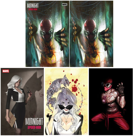 MIDNIGHT SPIDER-MAN #1 MARTIN SIMMONDS NYCC 2026 TRADE/VIRGIN VARIANT SET LIMITED TO 800 SETS + 1:25, 1:50 & 1:100 VARIANTS