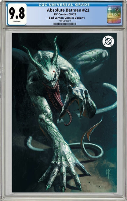 ABSOLUTE BATMAN #21 MARCO MASTRAZZO VIRGIN GITD VARIANT LIMITED TO 1500 COPIES CGC 9.8 PREORDER