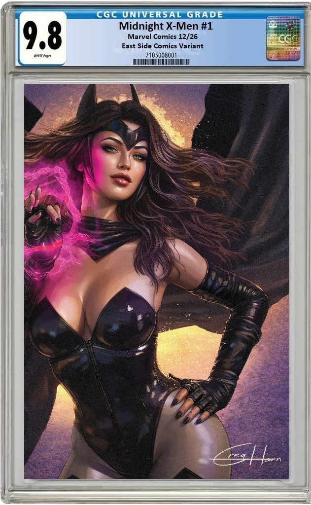 MIDNIGHT X-MEN #1 GREG HORN NYCC 2026 VIRGIN VARIANT LIMITED TO 800 COPIES CGC 9.8 PREORDER