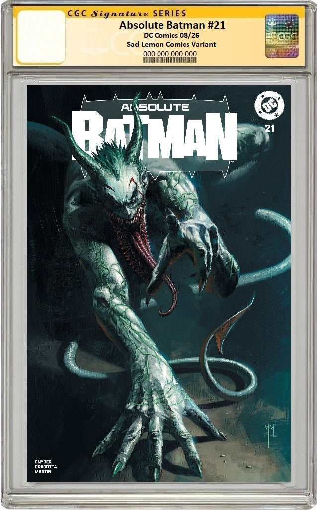 ABSOLUTE BATMAN #21 MARCO MASTRAZZO TRADE DRESS VARIANT LIMITED TO 2500 COPIES CGC SS PREORDER