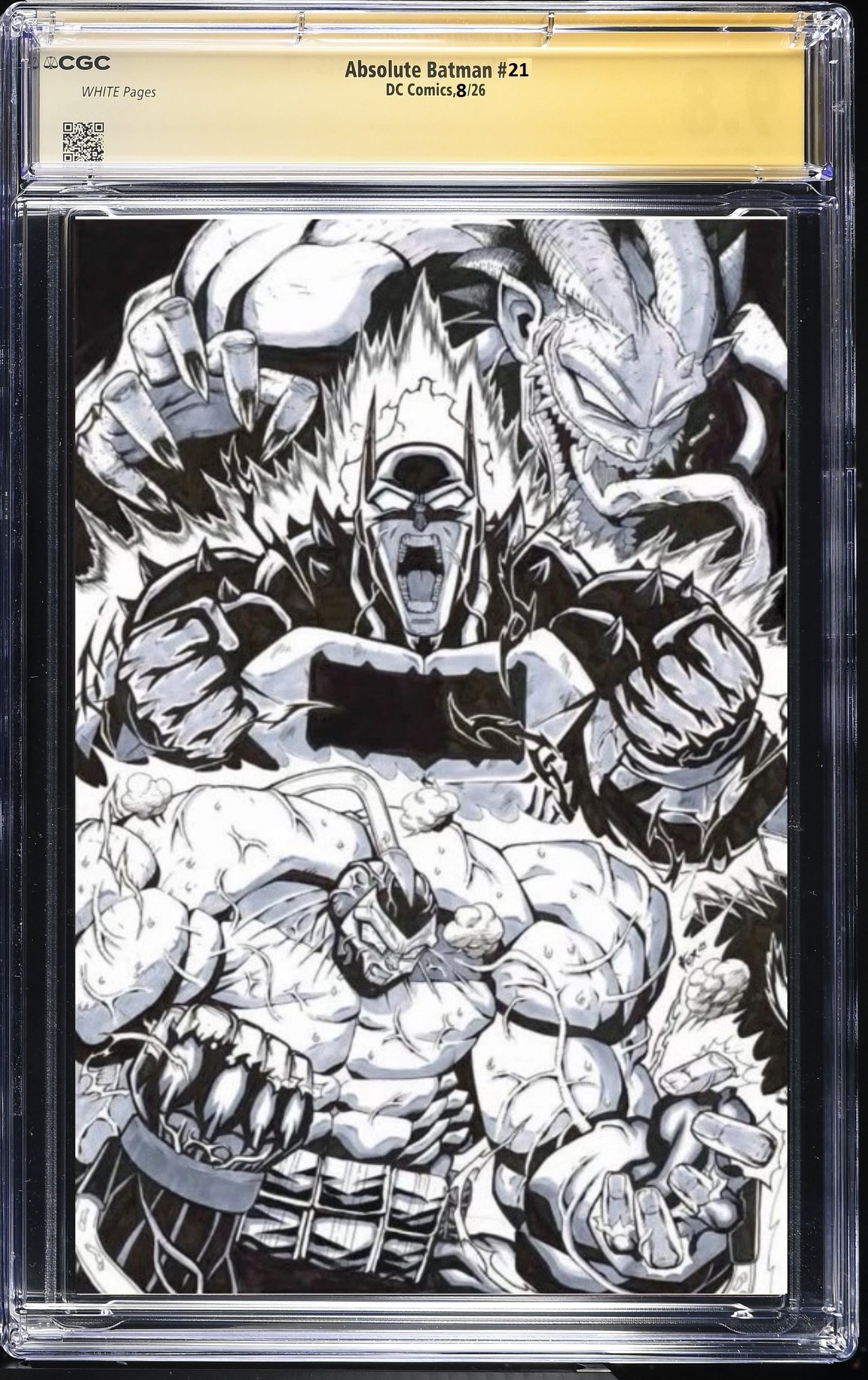 ABSOLUTE BATMAN #21 MARIO FOCCILLO WRAPAROUND SKETCH VIRGIN VARIANT LIMITED TO 1000 COPIES CGC REMARK PREORDER