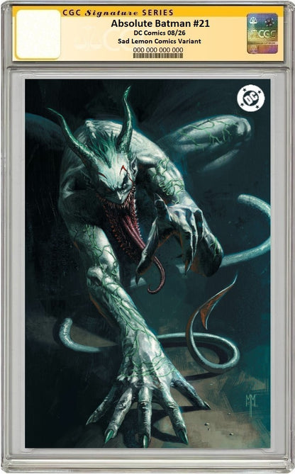 ABSOLUTE BATMAN #21 MARCO MASTRAZZO VIRGIN GITD VARIANT LIMITED TO 1500 COPIES CGC SS PREORDER