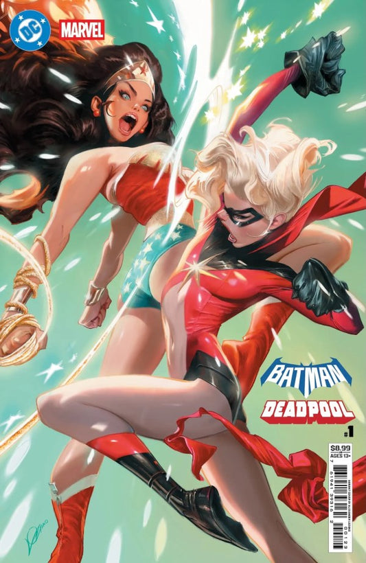 19/11/2025 DC MARVEL BATMAN DEADPOOL #1 CVR L ALEXANDER LOZANO WONDER WOMAN MS MARVEL CARD STOCK VARIANT