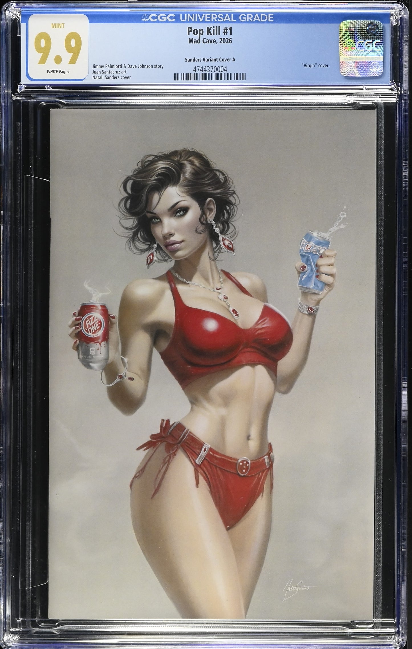 POP KILL #1 NATALIE SANDERS VARIANT LIMITED TO 500 COPIES CGC 9.9