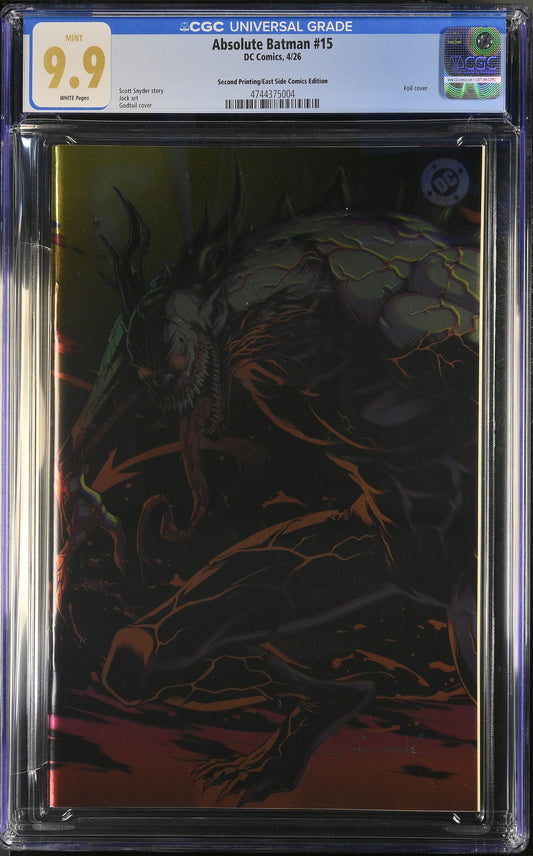 ABSOLUTE BATMAN #15 GODTAIL VIRGIN GOLD FOIL VARIANT LIMITED TO 2000 COPIES CGC 9.9