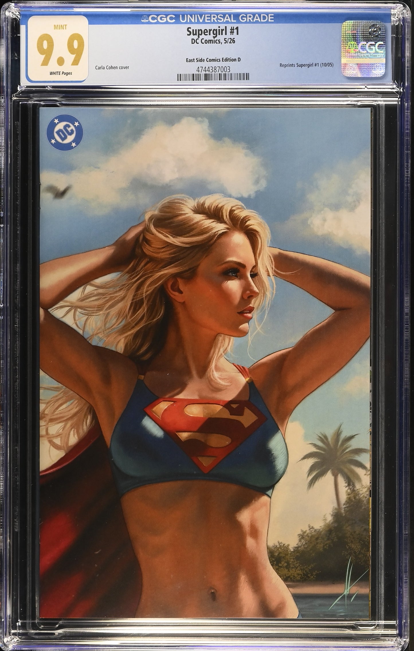 SUPERGIRL (2005) #1 CARLA COHEN ZOOMED IN VIRGIN VARIANT LIMITED TO 1000 COPIES CGC 9.9