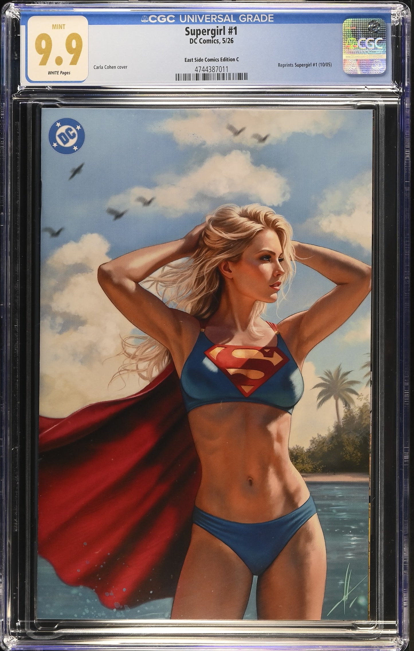 SUPERGIRL (2005) #1 CARLA COHEN FULL BODY VIRGIN VARIANT LIMITED TO 800 COPIES CGC 9.9