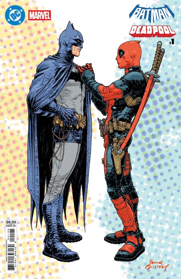 19/11/2025 DC MARVEL BATMAN DEADPOOL #1 CVR N FRANK QUITELY BATMAN DEADPOOL CARD STOCK VARIANT
