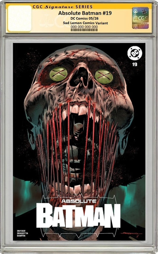 ABSOLUTE BATMAN #19 RAFA SANDOVAL TRADE DRESS VARIANT LIMITED TO 2000 COPIES CGC SS PREORDER