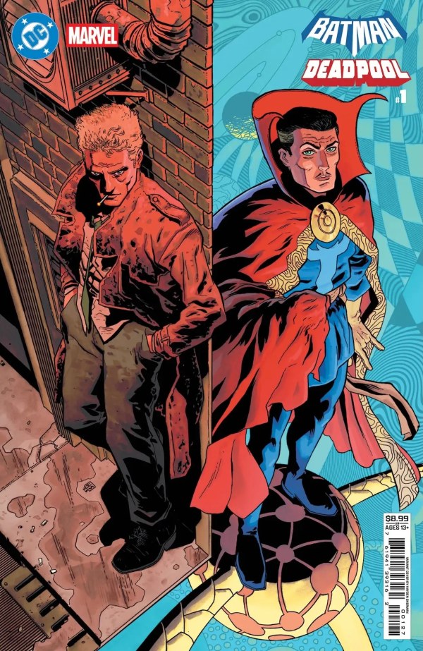 19/11/2025 DC MARVEL BATMAN DEADPOOL #1 CVR P HAYDEN SHERMAN CONSTANTINE DR STRANGE CARD STOCK VARIANT