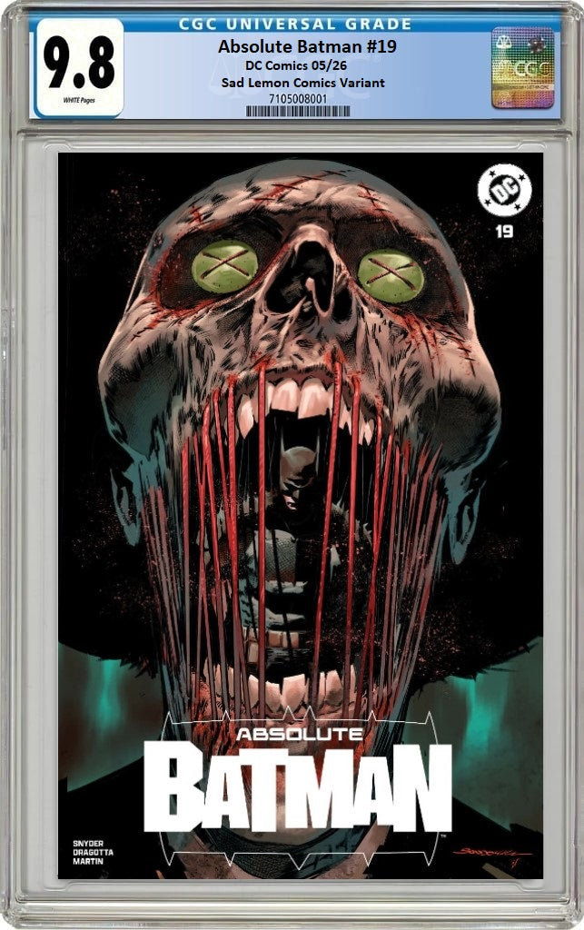 ABSOLUTE BATMAN #19 RAFA SANDOVAL TRADE DRESS VARIANT LIMITED TO 2000 COPIES CGC 9.8 PREORDER