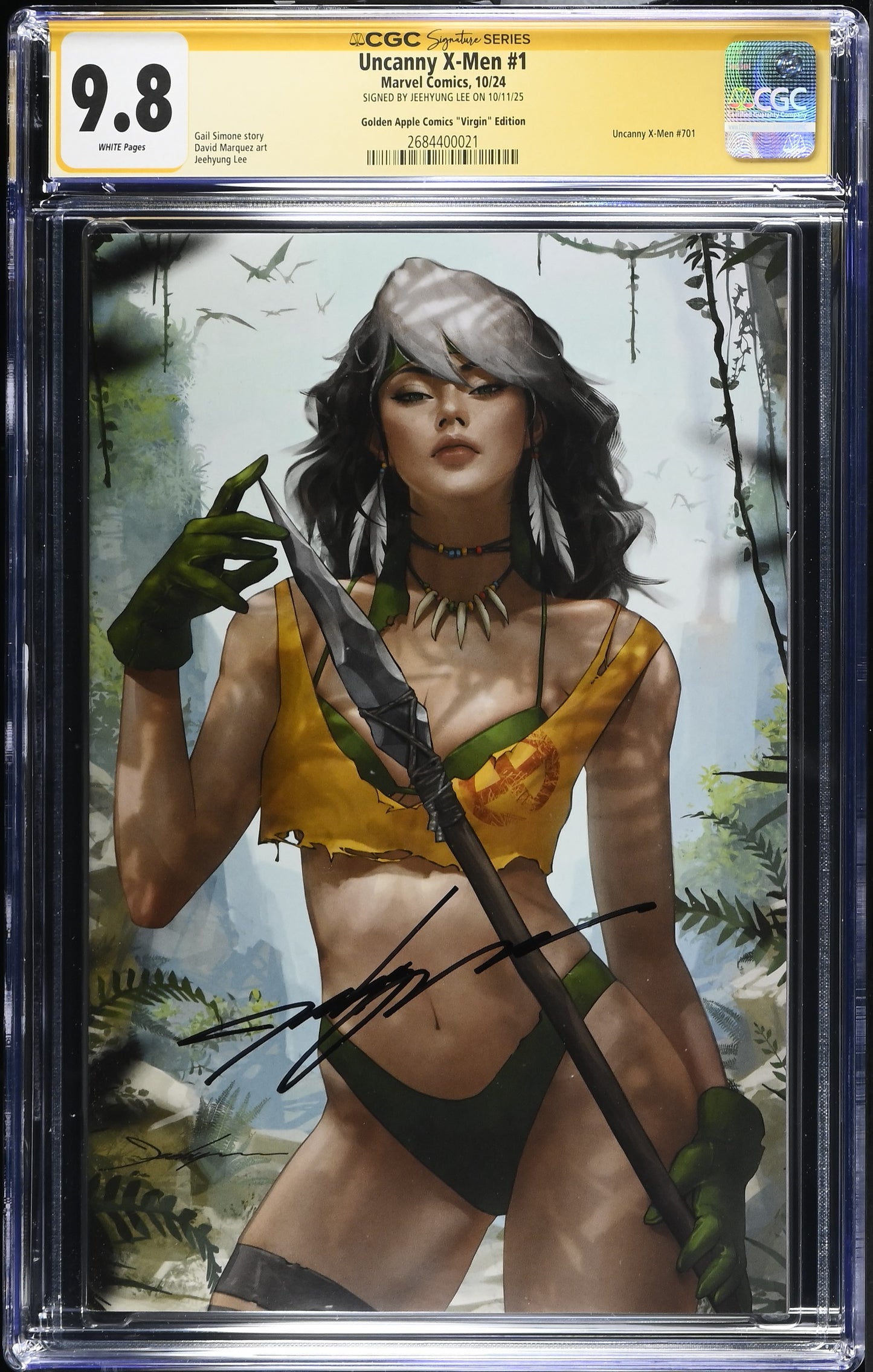 UNCANNY X-MEN #1 JEEHYUNG LEE VIRGIN VARIANT LIMITED TO 1000 COPIES CGC SS 9.8