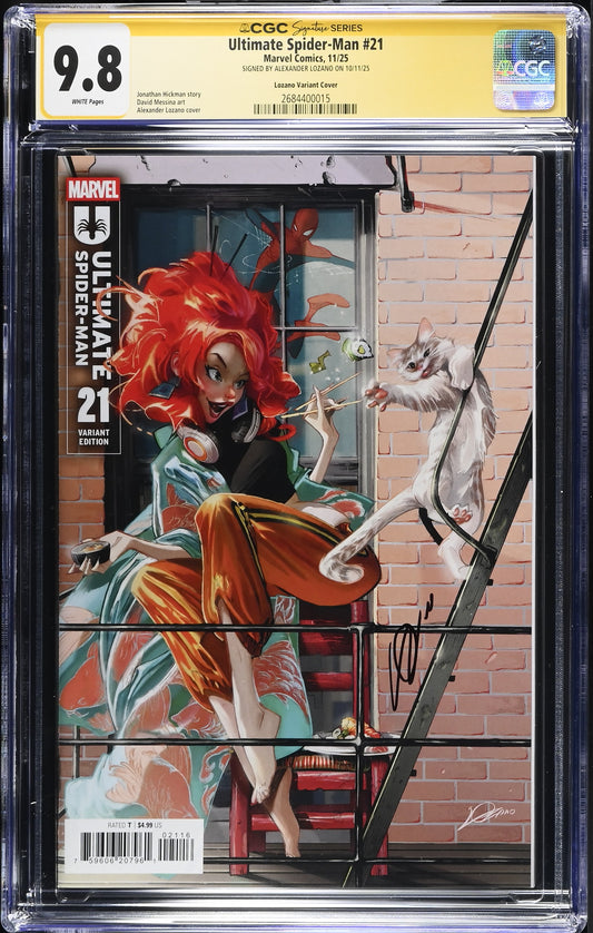 ULTIMATE SPIDER-MAN #21 1:25 ALEXANDER LOZANO VARIANT CGC SS 9.8