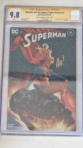 SUPERMAN #51 LOSH ADAM HUGHES MEXICAN FOIL SDCC VARIANT LIMITED TO 1000 COPIES CGC SS 9.8 SIGNED BY ADAM HUGHES