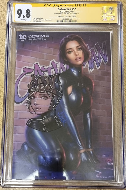 CATWOMAN #52 WILL JACK WONDERCON MINIMAL TRADE DRESS VARIANT LIMITED TO 1000 COPIES CGC REMARK 9.8