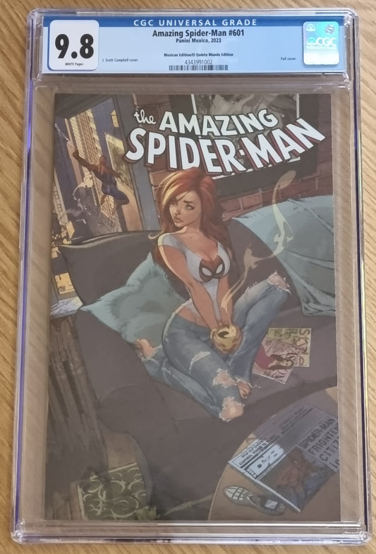 AMAZING SPIDER-MAN #601 J SCOTT CAMPBELL NYCC 2023 FOIL VARIANT LIMITED TO 1000 COPIES CGC 9.8