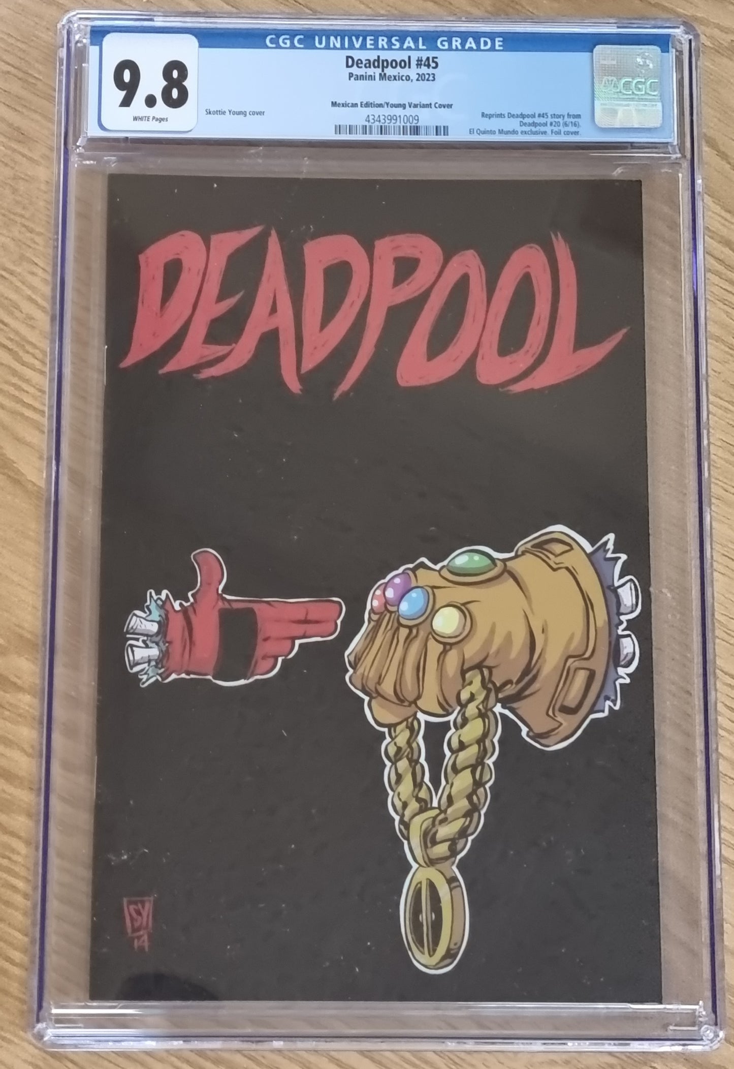 DEADPOOL #45 SKOTTIE YOUNG 'RUN THE JEWELS' FOIL VARIANT LIMITED TO 1000 COPIES CGC 9.8
