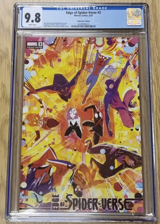 EDGE OF SPIDER-VERSE #3 NICOLETTA BALDARI VARIANT LIMITED TO 600 COPIES WITH NUMBERED COA CGC 9.8