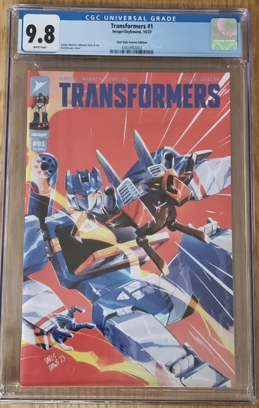 TRANSFORMERS #1 DARLSDRAWS SOUNDWAVE VARIANT LIMITED TO 300 COPIES WITH NUMBERED COA CGC 9.8