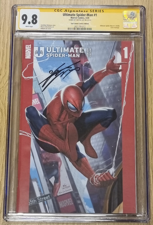 ULTIMATE SPIDER-MAN #1 INHYUK LEE HOMAGE VARIANT LIMITED TO 600 COPIES WITH NUMBERED COA CGC SS 9.8