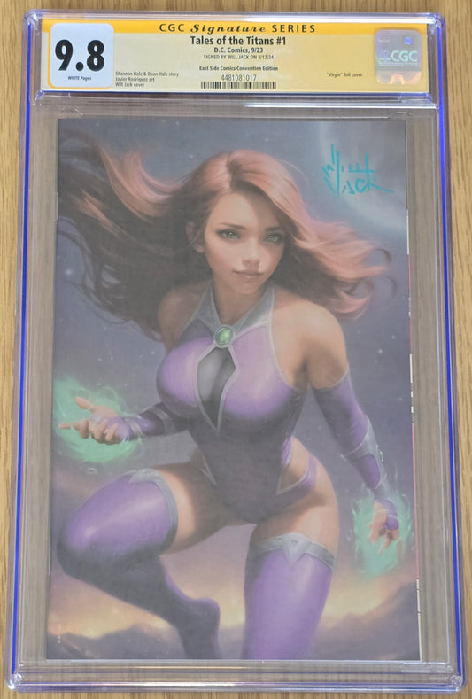 TALES OF THE TITANS #1 WILL JACK SDCC 2024 VIRGIN FOIL VARIANT LIMITED TO 1000 COPIES CGC SS 9.8
