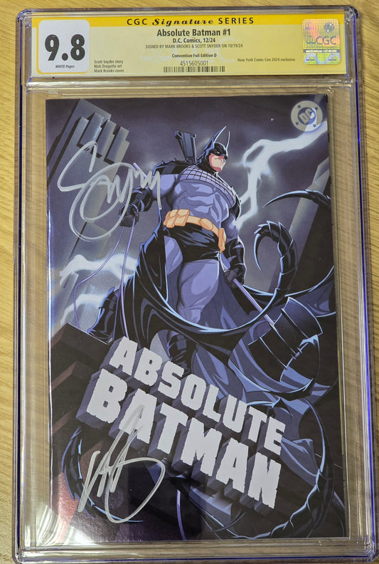 ABSOLUTE BATMAN #1 NYCC 2024 MARK BROOKS FOIL VARIANT LIMITED TO 1000 COPIES CGC DOUBLE SS 9.8 (SNYDER & BROOKS)