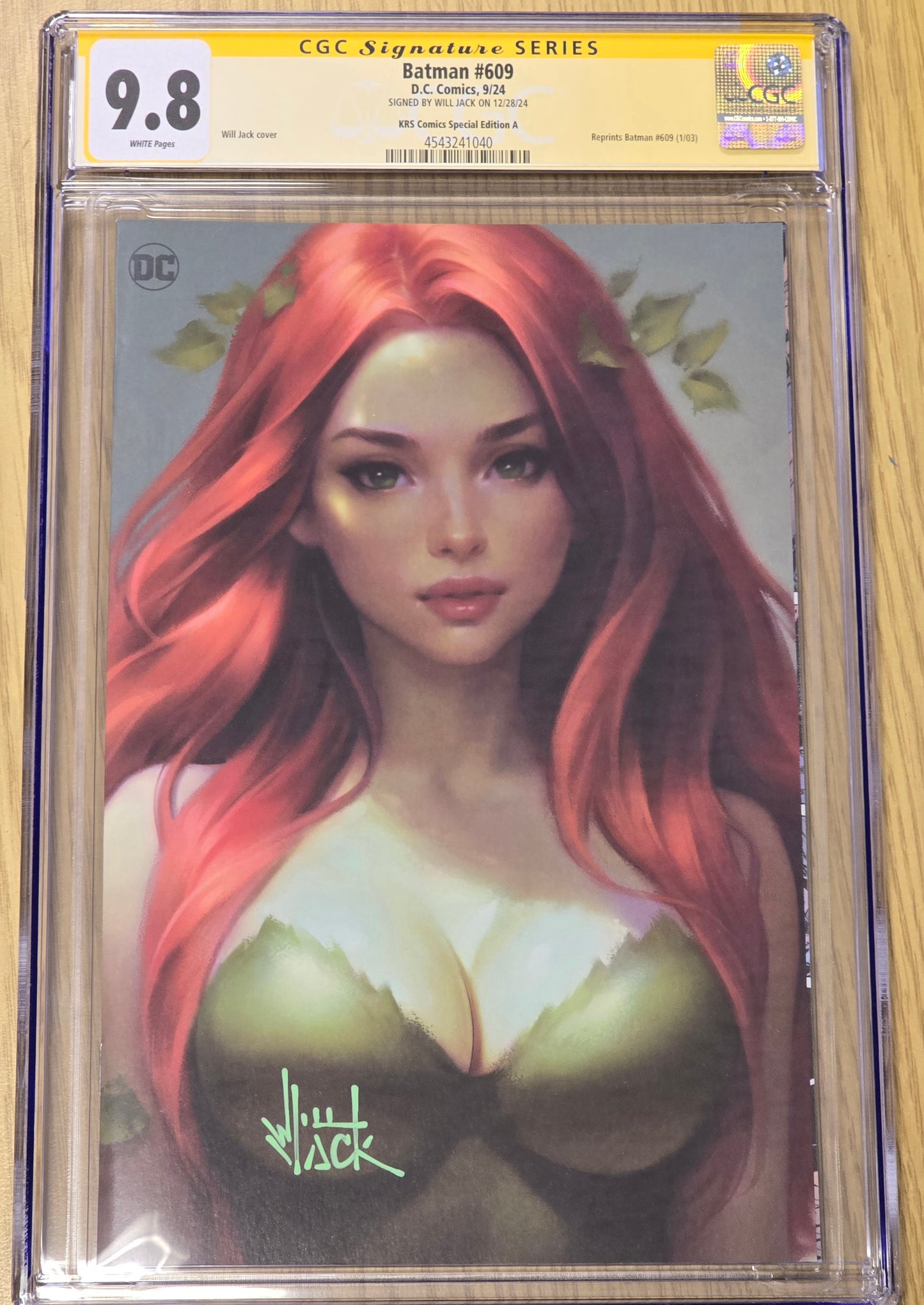 BATMAN #609 WILL JACK ZOOMED IN VIRGIN VARIANT LIMITED TO 750 COPIES CGC SS 9.8