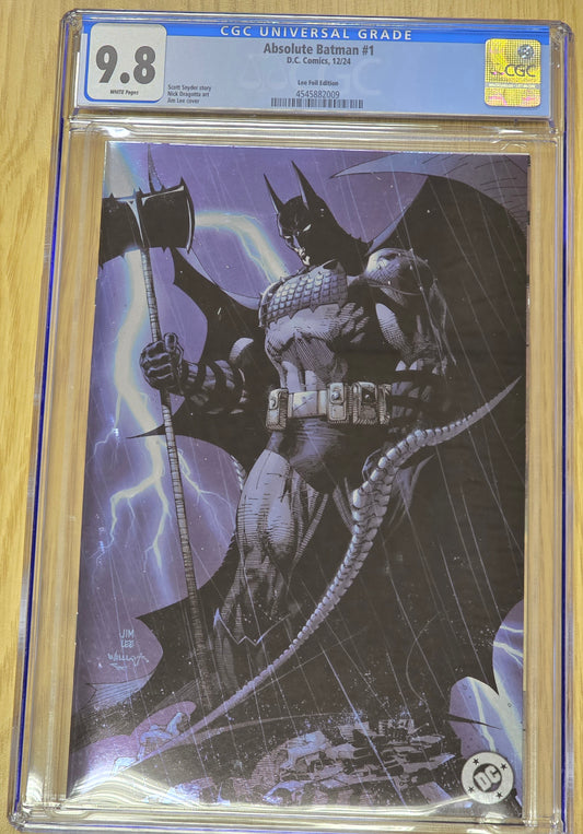 ABSOLUTE BATMAN #1 JIM LEE FOIL VIRGIN VARANT CGC 9.8