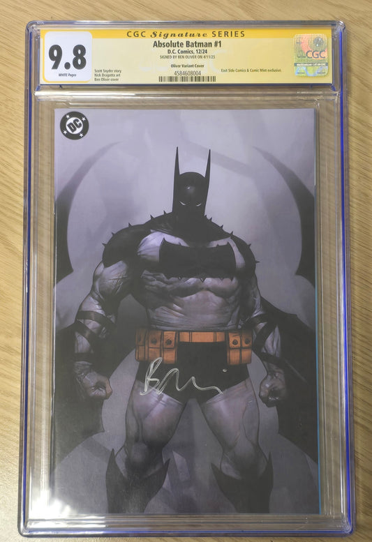 ABSOLUTE BATMAN #1 BEN OLIVER MEGACON 2025 GREY VIRGIN VARIANT (2ND PTG) LIMITED TO 800 COPIES CGC SS 9.8