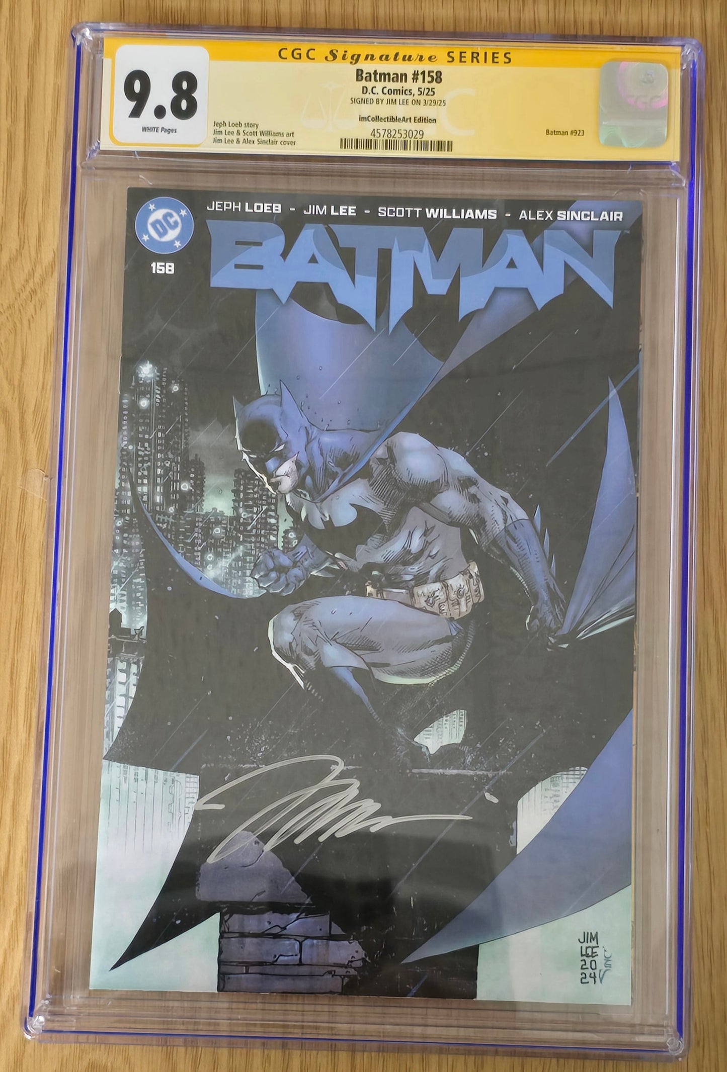 BATMAN #158 JIM LEE EXCLUSIVE VARIANT LIMITED TO 1500 COPIES CGC SS 9.8