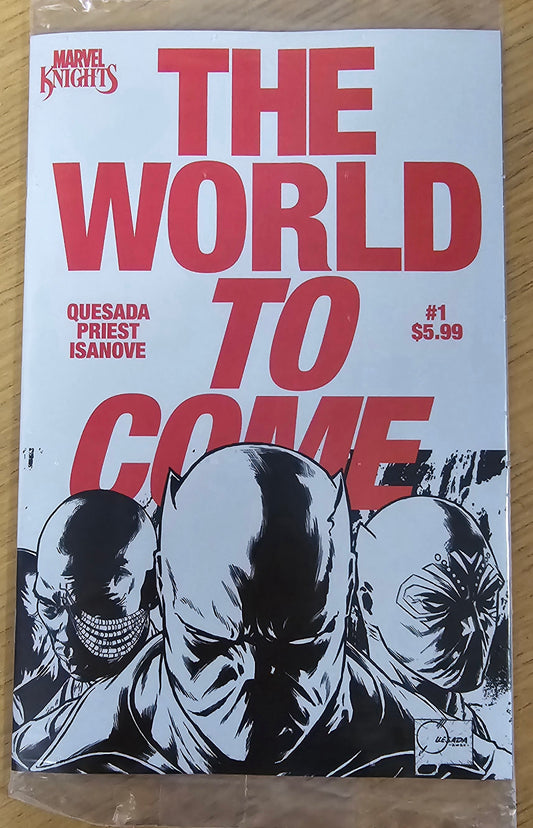MARVEL KNIGHTS THE WORLD TO COME #1 JOE QUESADA B&W 1 PER STORE VARIANT