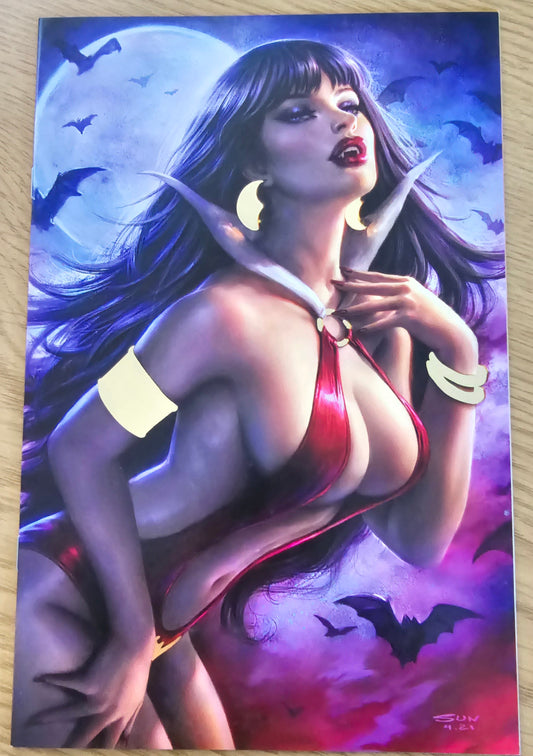 VAMPIRELLA #21 SUN KHAMUNAKI FOIL STAMPED VIRGIN VARIANT LIMITED TO 350 COPIES