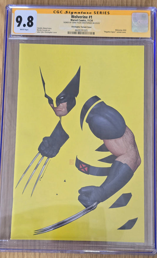 WOLVERINE #1 JOHN TYLER CHRISTOPHER NEGATIVE SPACE VARIANT CGC SS 9.8
