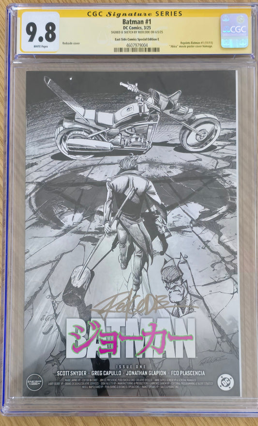 BATMAN (NEW 52) #1 REDCODE MEGACON 2025 ‘JOKER AKIRA HOMAGE SKETCH VARIANT LIMITED TO 800 COPIES CGC REMARK 9.8